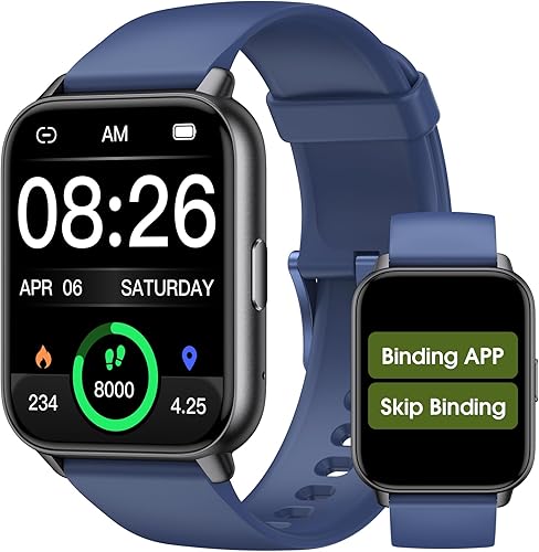 Reloj inteligente para hombres y mujeres, fuente grande de 1.91 pulgadas, no requiere aplicaciónteléfono, rastreador de actividad física con