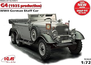 ICM Models ICM72471 1/72 G4 1935 Prod WWII German Staff Car Snap Fit Model Kit