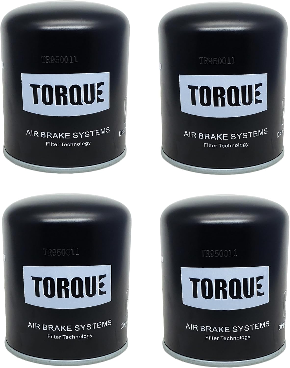 TORQUE 4 Pack 950011 Cartridge for WABCO System Saver 1000 & 1200 & Bendix AD-SP and AD-IS Air Dryer (Replaces Bendix 109994, 5008414 Meritor r950011, 950011, Wix 24374, AC1001) (TR950011)