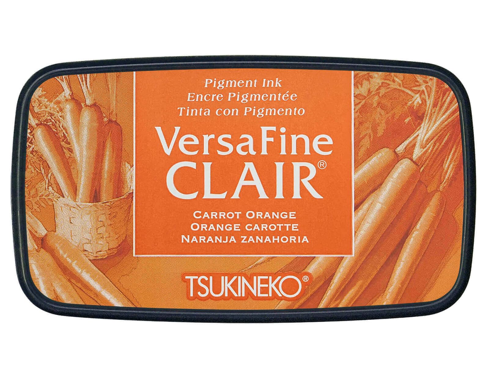 Tsukineko Orange Carrot Orange Versafine Clair Ink Orange Color Carrot Orange 76X35 Mm. Pad