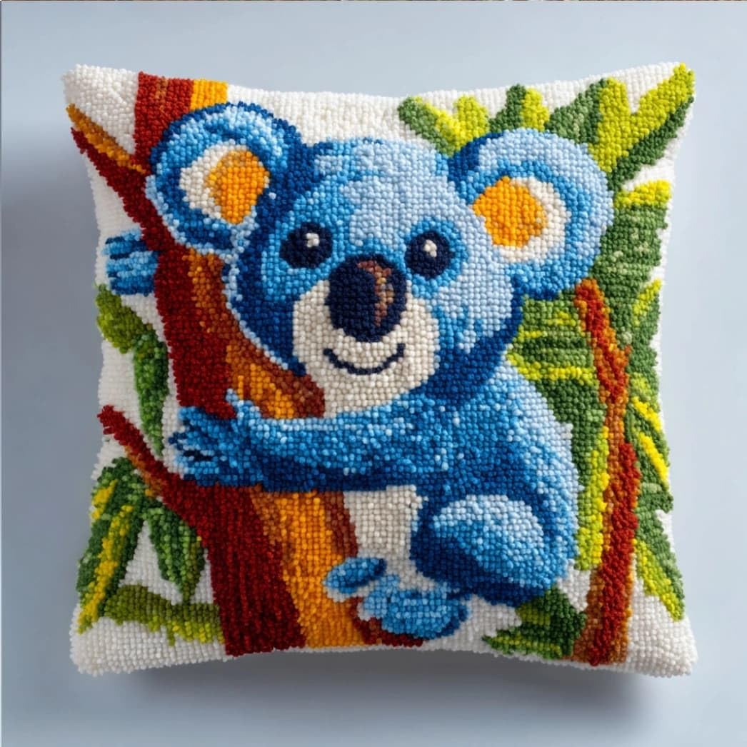 Taxpy Latch Hook Cushion Kits Koala 17X17 Inch