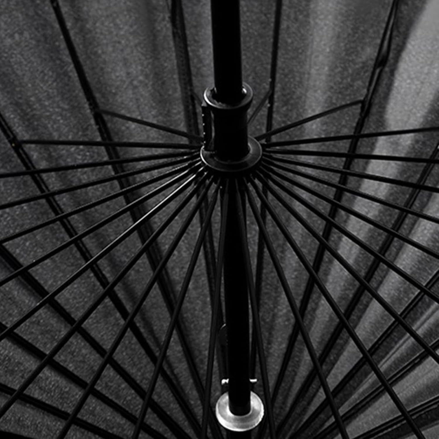 Long Handle Umbrella, Large Size Thick Windproof Sun Waterproof 24 Ribs Straight Bar Stick Rain And Sun Umbrella for Men And Women, default, defult