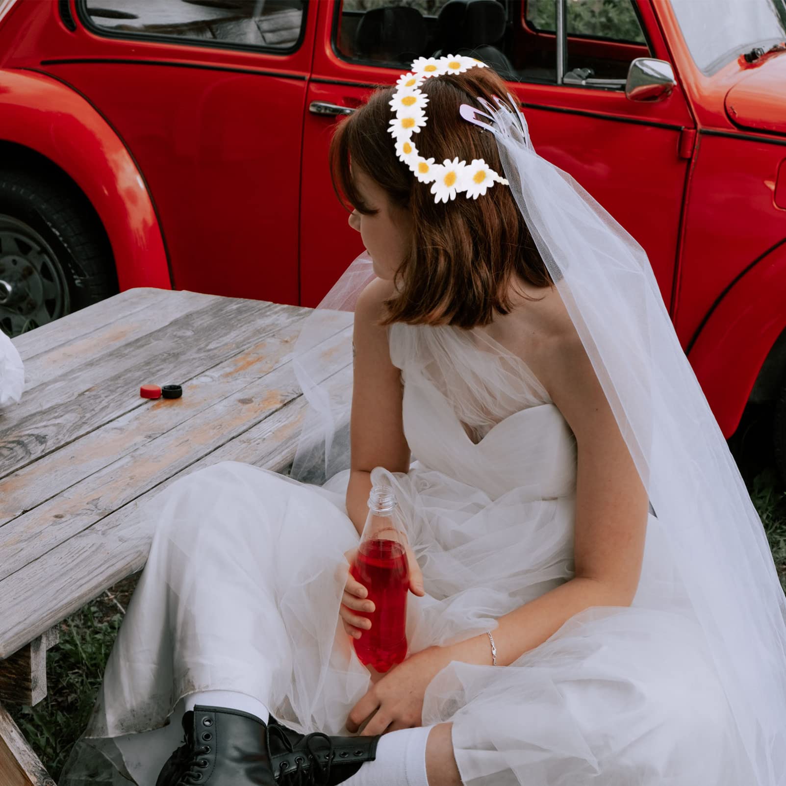 Beaupretty 8piezas Diadema De Girasol Artificial Para Bodas y Fiestas De Accesorios De Playa Para Novias y Celebraciones Decoraciones De Fiesta