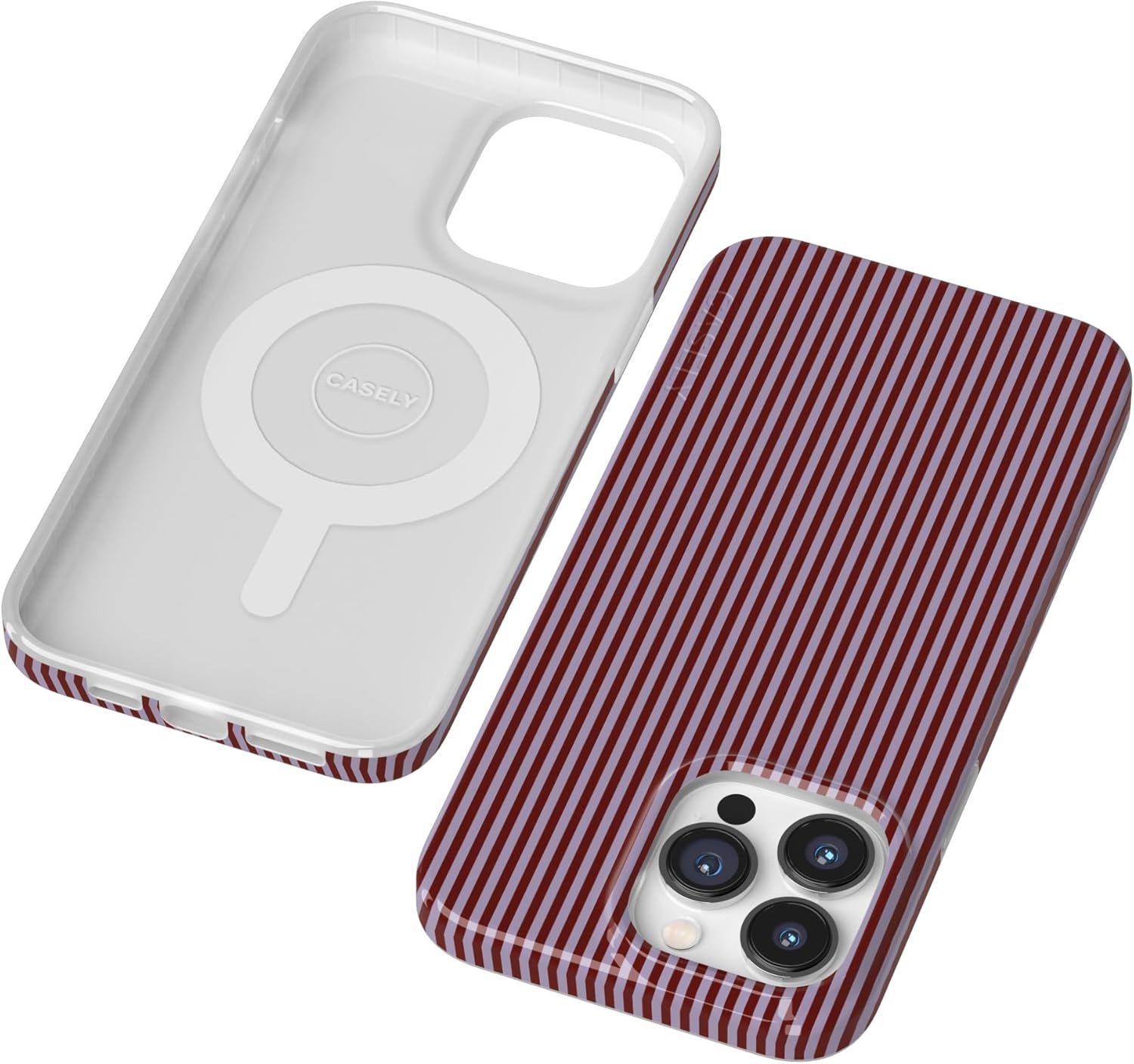 Casely iPhone 14 Pro Case | Stripes and the City | Tiny Pinstripe | Compatible with MagSafe | Classic Ultra Slim Design