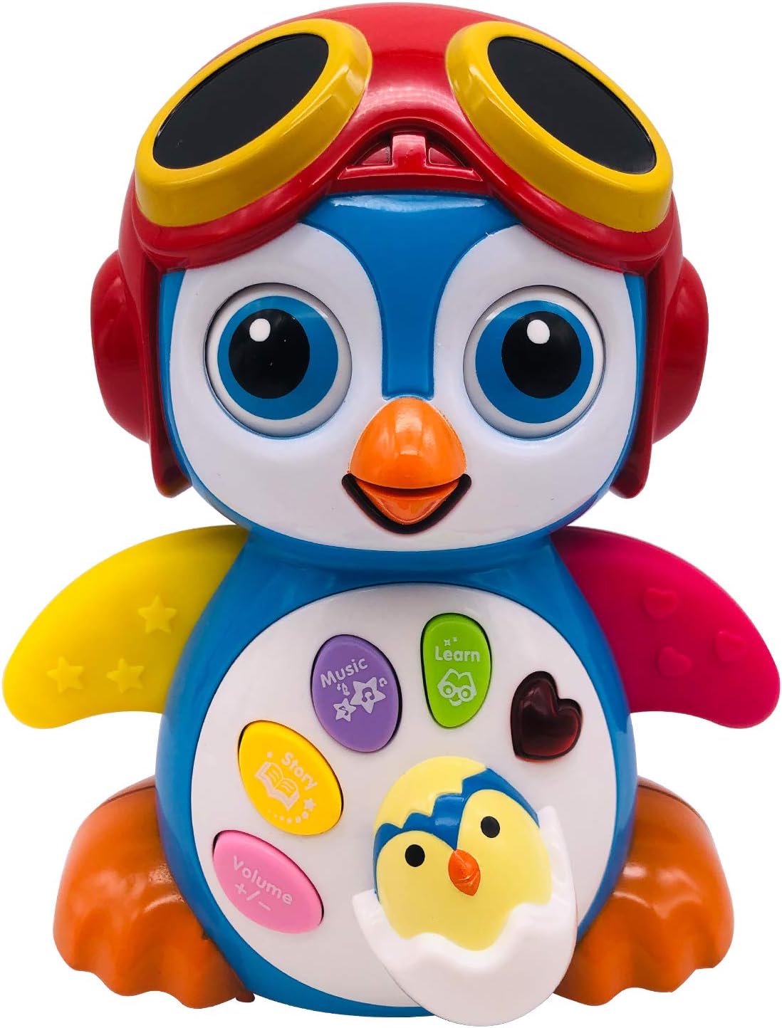 Pup Go Musical Dancing Penguin Toy for Toddler - Baby Early Education Toys with Music, Walking, Lights, Story and Intelligence Training, Best Gift for 1 2 3 Year Old Kids Boys Girls