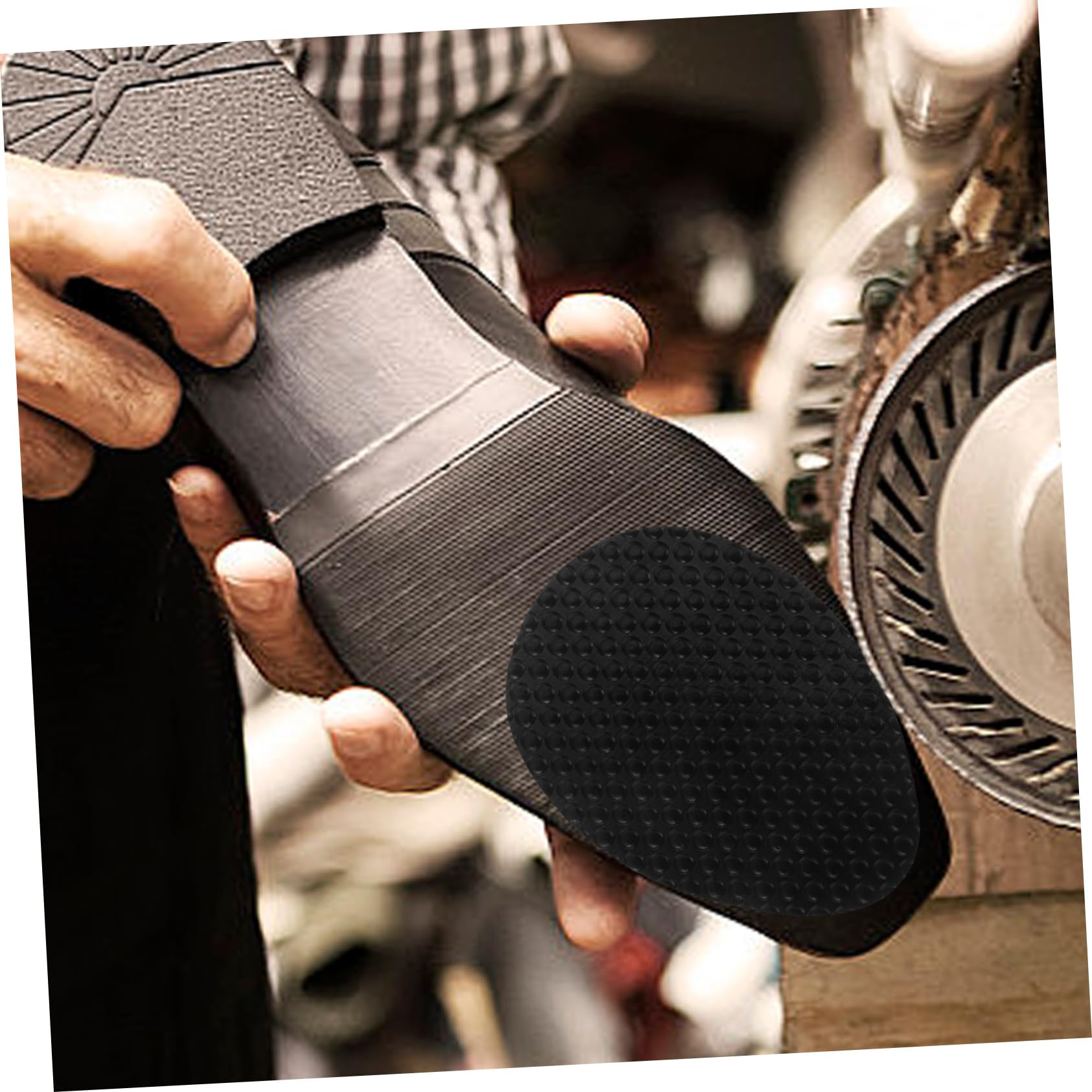 VALICLUD 5 Set Adesivi Suola Antiscivolo Cuscinetti Suola Alto Tacchi Protettori Tappi Pastiglie Talloni Per Scarpe Shoe Sole Protector Sole Protettore Resina Vinilica Nero 10 Paia*5