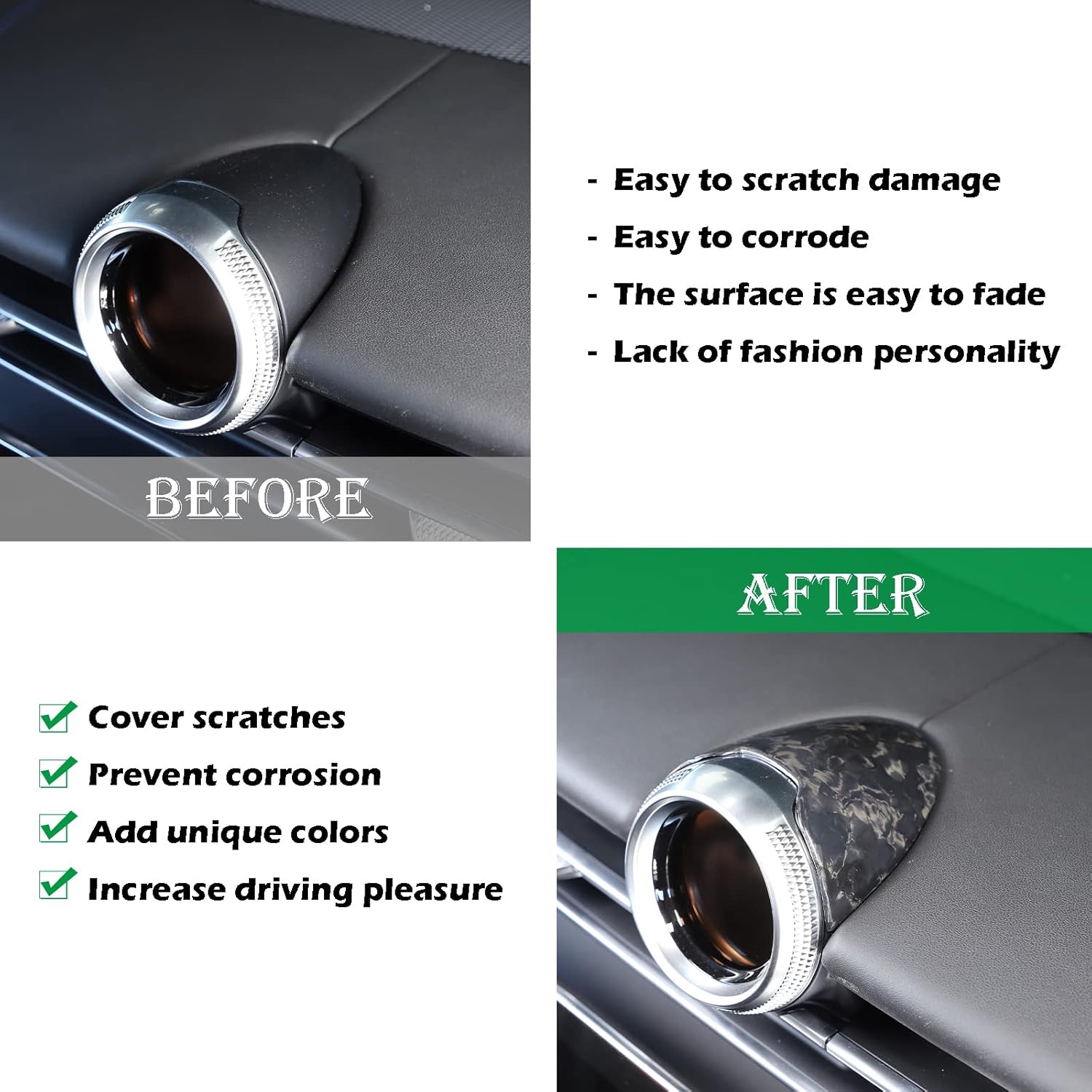PIUGILH Real Carbon Fiber Car Dashboard Clock Decorative Cover Trim Compatible with Maserati Grecale 2022,Center Console Clock Molding Accessories