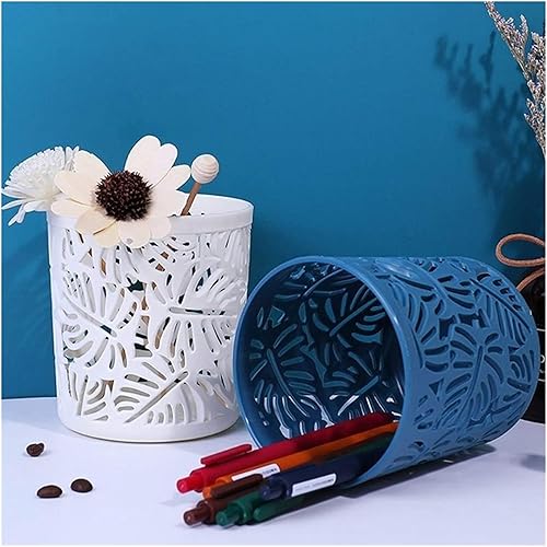 Miniatura 5 de ENESEA Soporte para lápices, organizador de escritorio, cepillo de maquillaje nórdico hueco, soporte para lápices, organizador de almacenamiento de