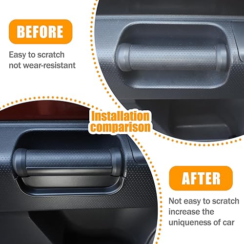 Miniatura 2 de LLKUANG Caja de almacenamiento para manija de puerta de automóvil Toyota FJ Cruiser 2007-2021, organizador multifunción ABS, kit de panel -2 unidades