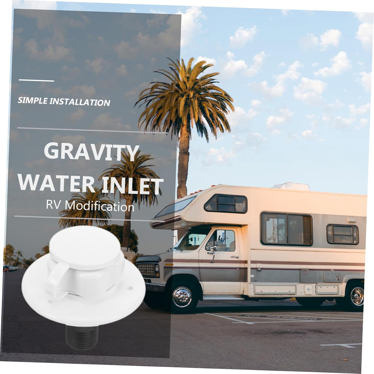 Rv Water Inlet Connection Durable One Way Water Flange Preventer for Water Systems Essential for Campers and Trailers Easy Maintenance Ensures Clean Water