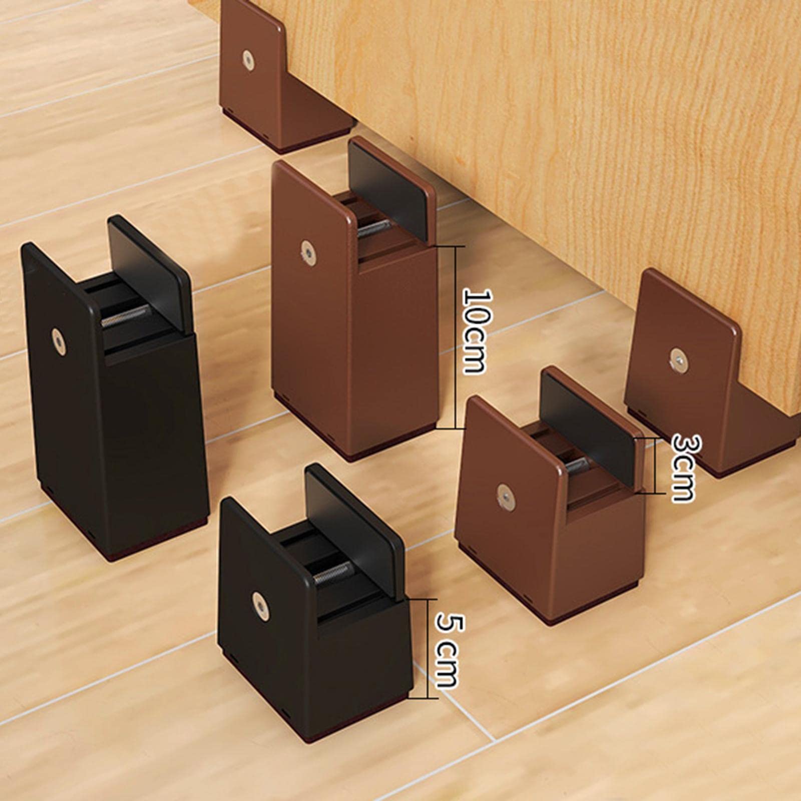 Enakshi® 2Pcs Bed Risers Support Foot Pad Heightening Mat for Bed Cabinet Table Black|Home & Garden | Furniture | Furniture Parts & Accessories