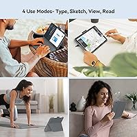 Vista 7 de Funda de teclado para iPad de décima generación: teclado mágico estilo Bluetooth recargable con trackpad incorporado, teclas retroiluminadas, diseño
