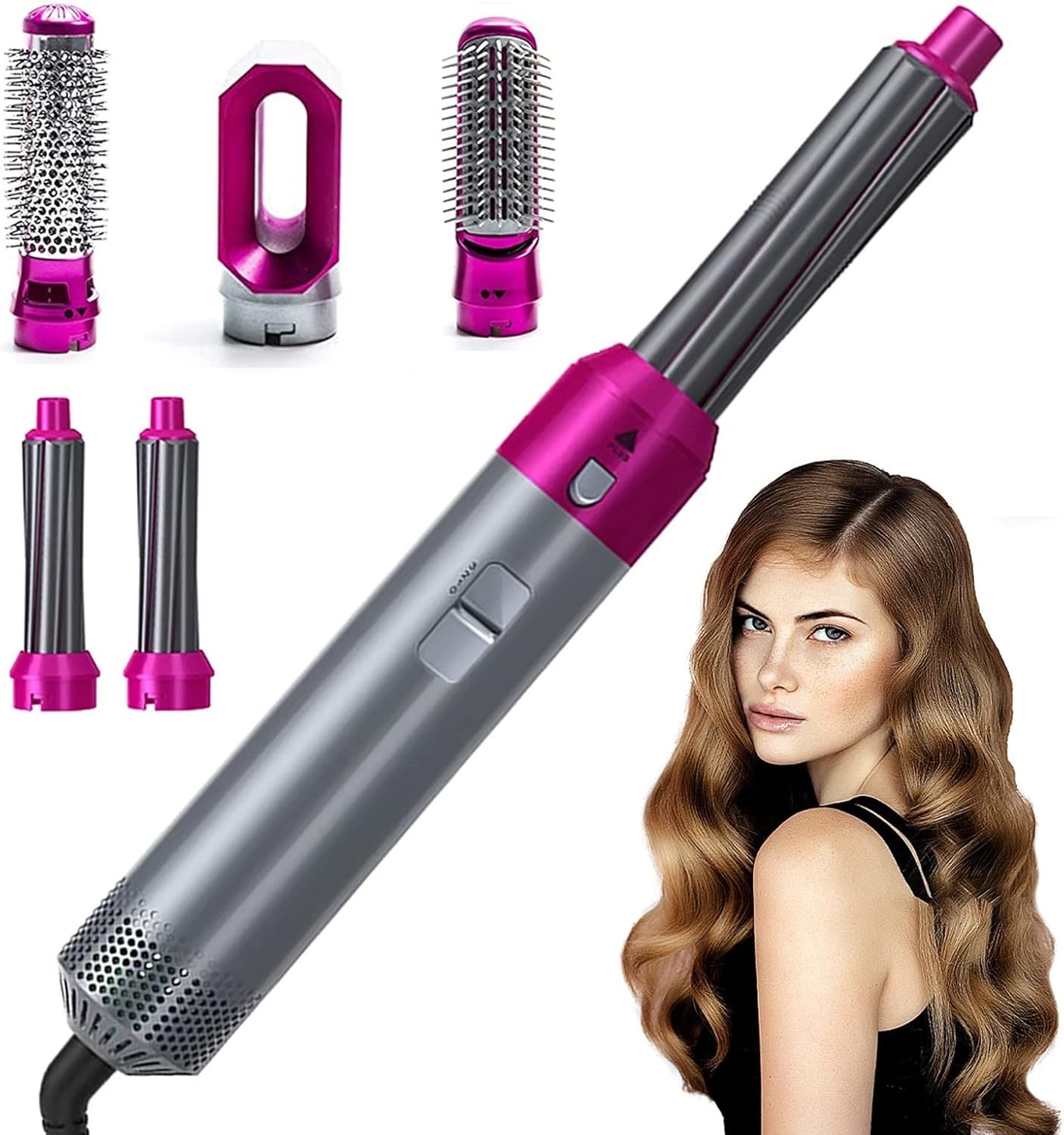 Hot Air Brush, Hair Dryer Brush, 5 in 1 Anion Brush Hair Dryer Styler