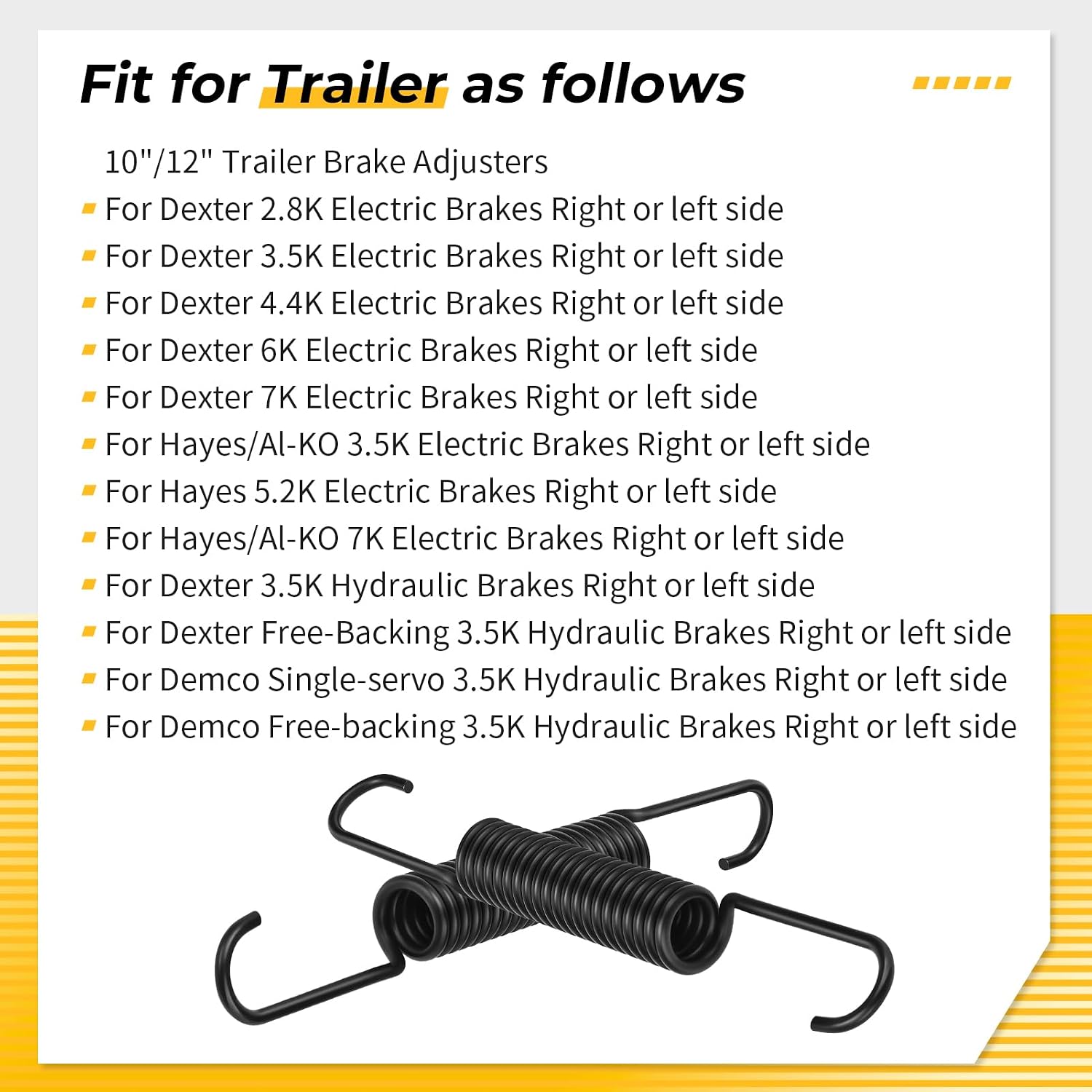 M MATI 2PCS 10"/12" Trailer Brake Adjuster Springs Set for Dexter for Hayes for Demco Electric Hydraulic Brakes