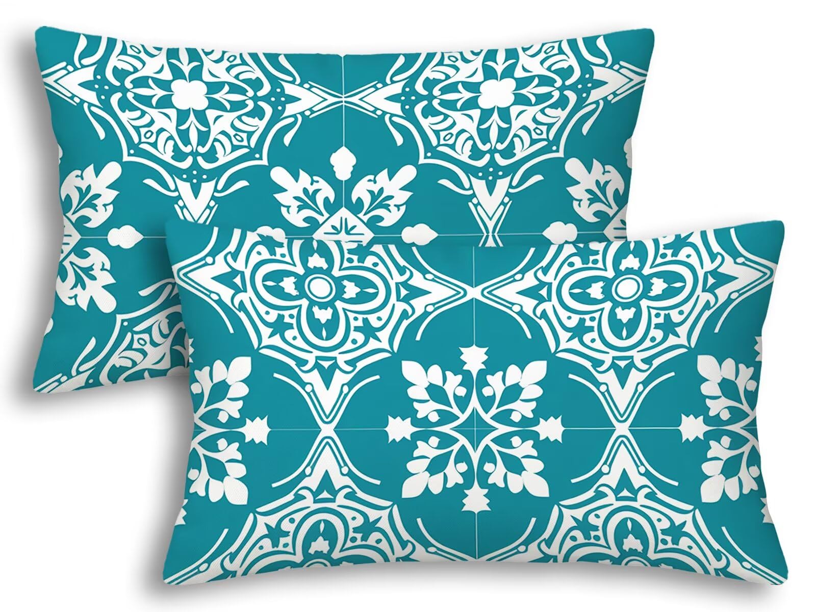 Housse coussin extérieur imperméable anti-tache vert 40x80 pour rénover votre sofa