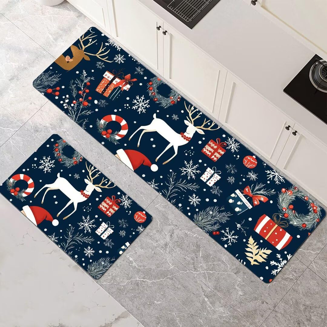 Alfombras de cocina de 2 piezas con acabados de alta resistencia para un hogar elegante
