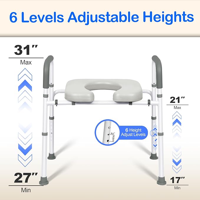 Asiento Elevado para Inodoro con Asas Ajustables miniatura 3