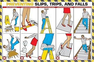 Slips, Trips, and Falls LSafety laminated Safety Poster (18
