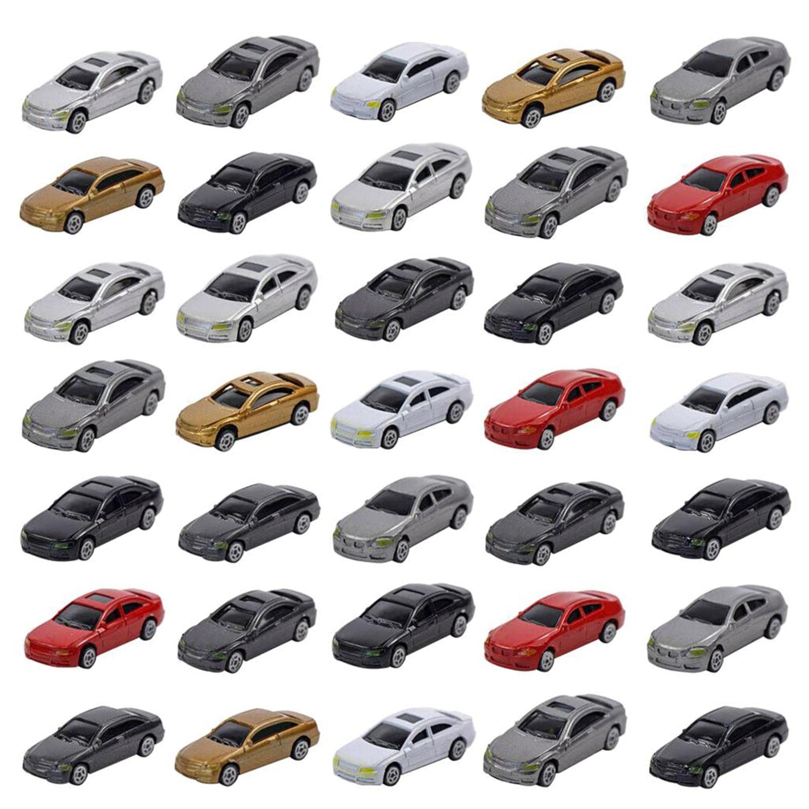 MotiveTech 50x 1/87 HO Scale Model Cars, 1/87 HO Scale Model Car, Mini Vehicle Car