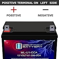 Vista 4 de ML-U1-CCA - Batería SLA AGM recargable de 12 voltios, 200 CCA, terminal de tuerca y perno (NB)