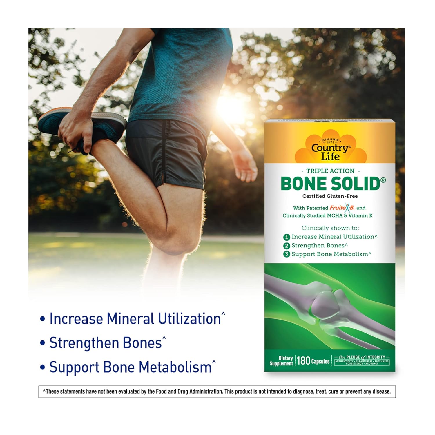 Country Life Bone Solid - Bone Health Supplement with Microcrystalline Hydroxyapatite (MCHA), Calcium, Magnesium, Zinc, Vitamins K2 & D3 for Enhanced Bone Strength & Metabolism... 6 Country Life Bone Solid - Bone Health Supplement with Microcrystalline Hydroxyapatite (MCHA), Calcium, Magnesium, Zinc, Vitamins K2 & D3 for Enhanced Bone Strength & Metabolism... - Image 4