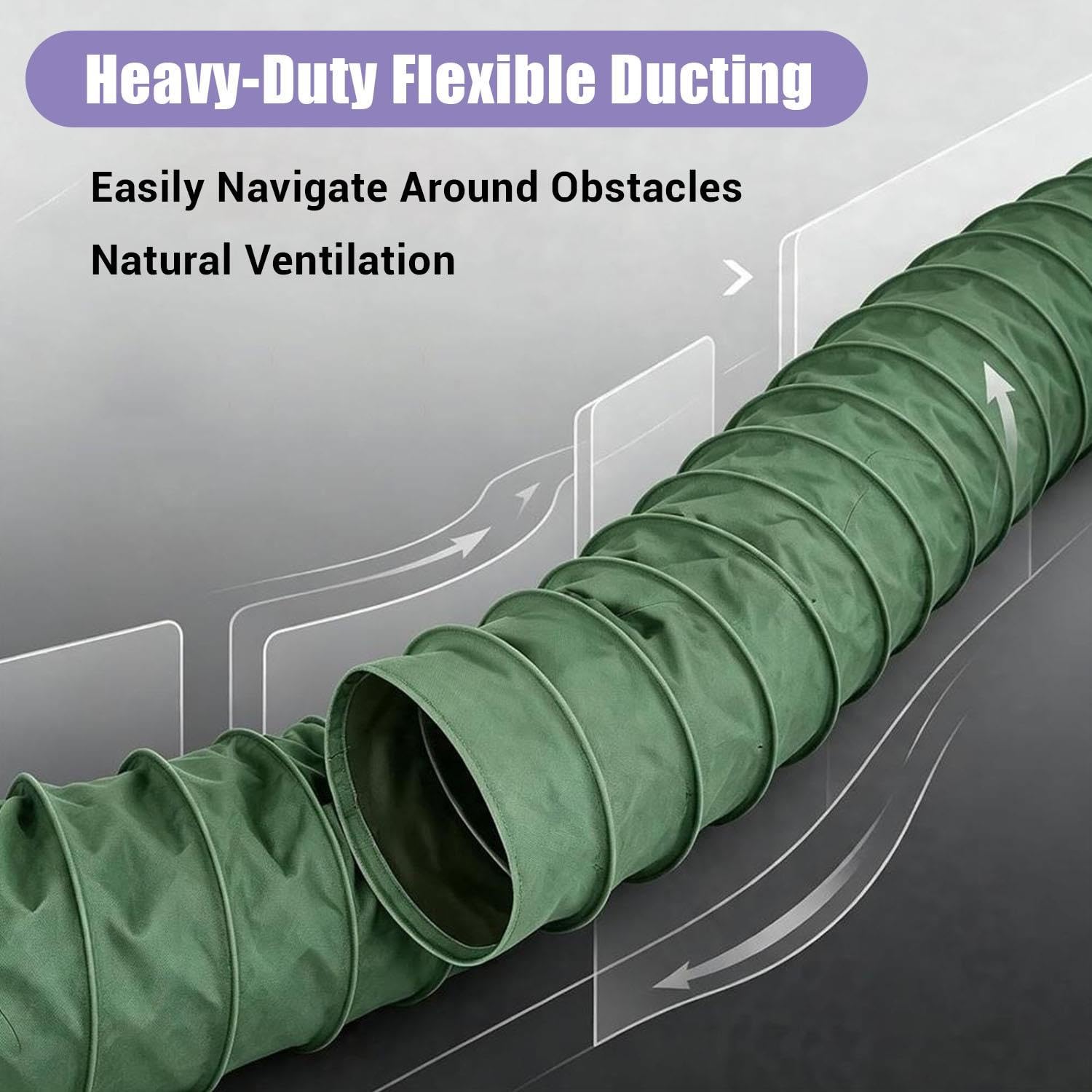 Conduit D'air Flexible 305mm Tuyau De Ventilation Pliable Pour Ventilateur