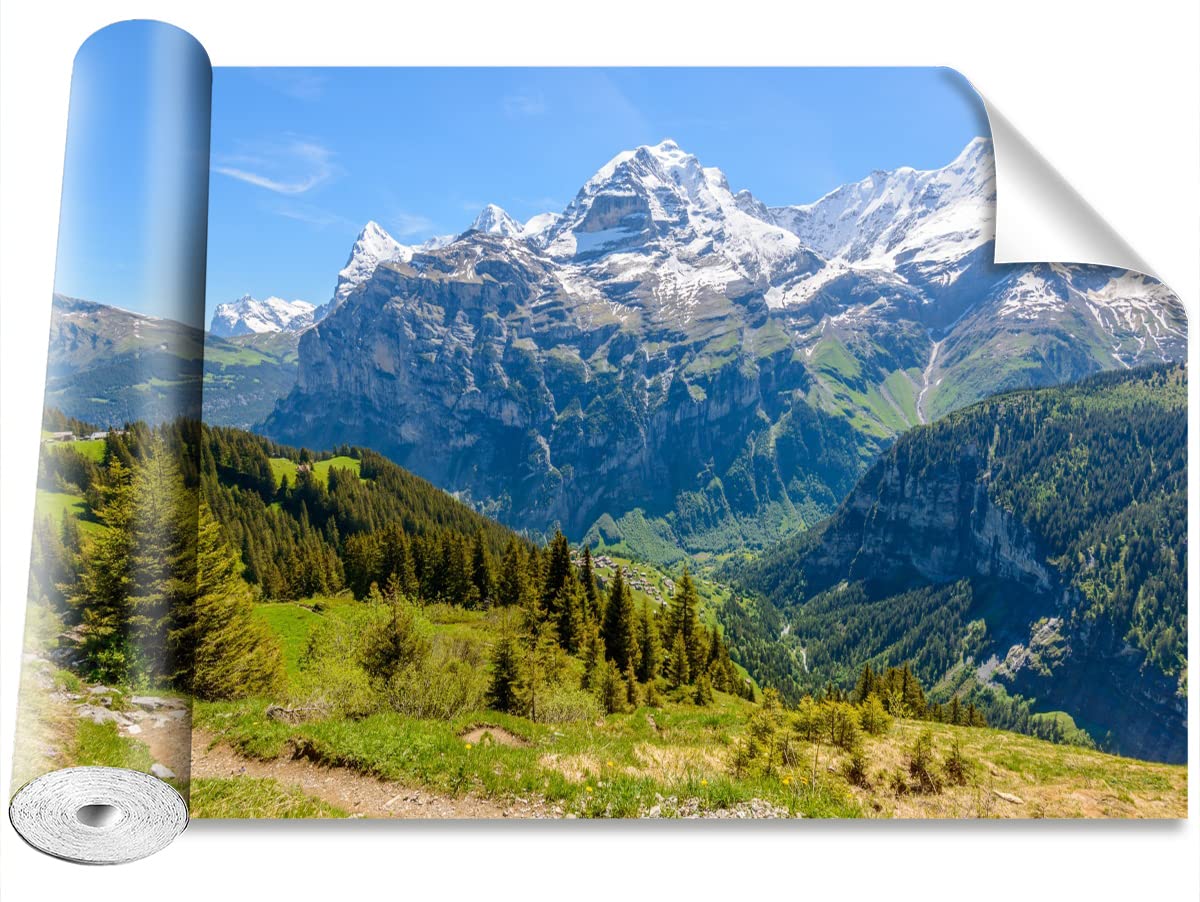 Papier Peint Camouflage 104x70cm Décoration Murale Maison Stickers Muraux Tulup Alpes