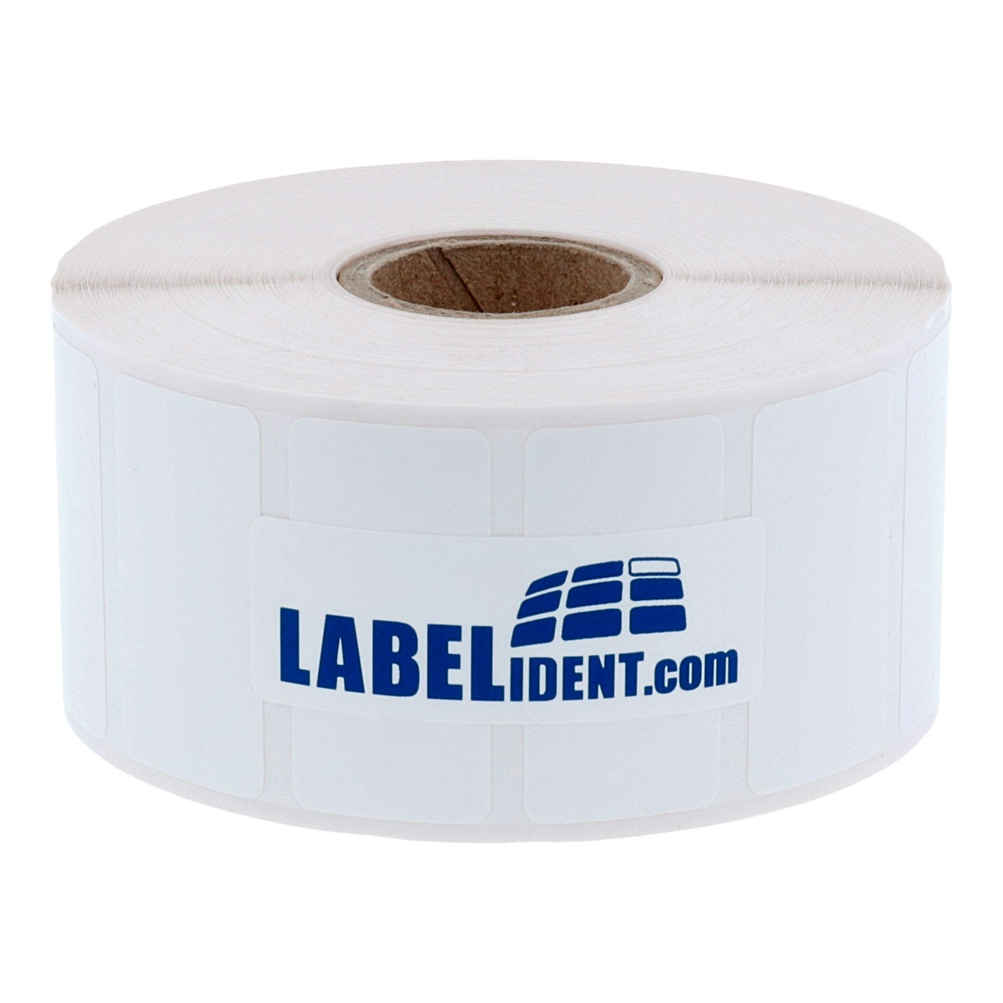 Labelident Thermoetiketten 38 x 19 mm - 12.000 Etiketten, 6 Rollen à 2.000 Folienetiketten, wasserfeste Thermo-Etiketten für Zebra-Desktopdrucker, tiefkühl-geeignet
