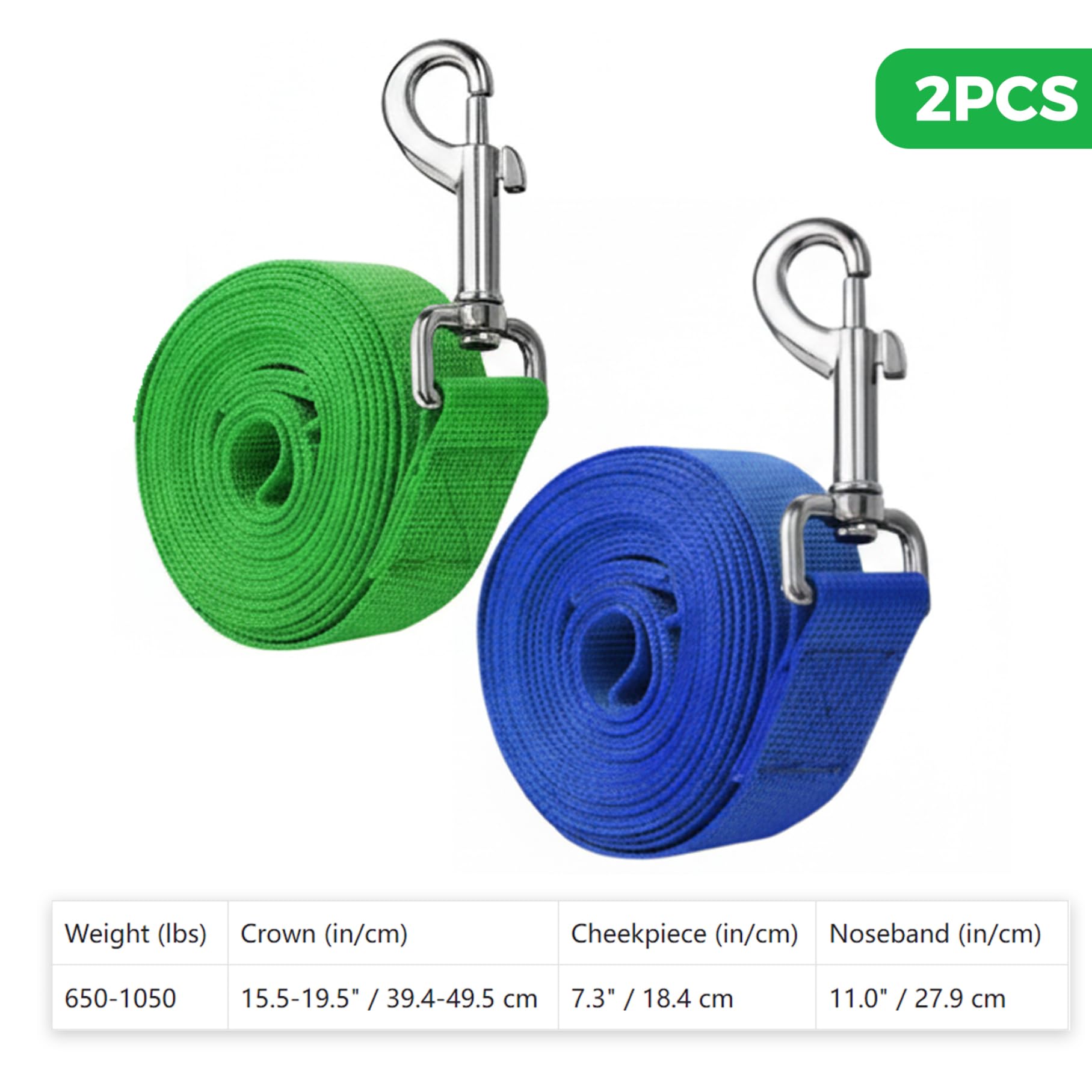 Capezze, 2 pezzi Capezza per mucche Capezza regolabile per polpacci con corda principale Cavezze per bovini in nylon resistente per cavallo/asino/capra/bovino