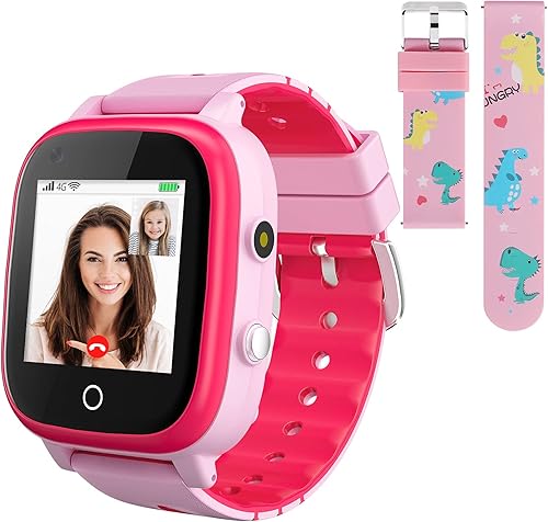 Miniatura 9 de cjc Reloj inteligente 4G para niños con rastreador GPS y llamadas, IP67 impermeable, llamadas de 2 vías, rastreador GPS, reloj de pulsera SOS para