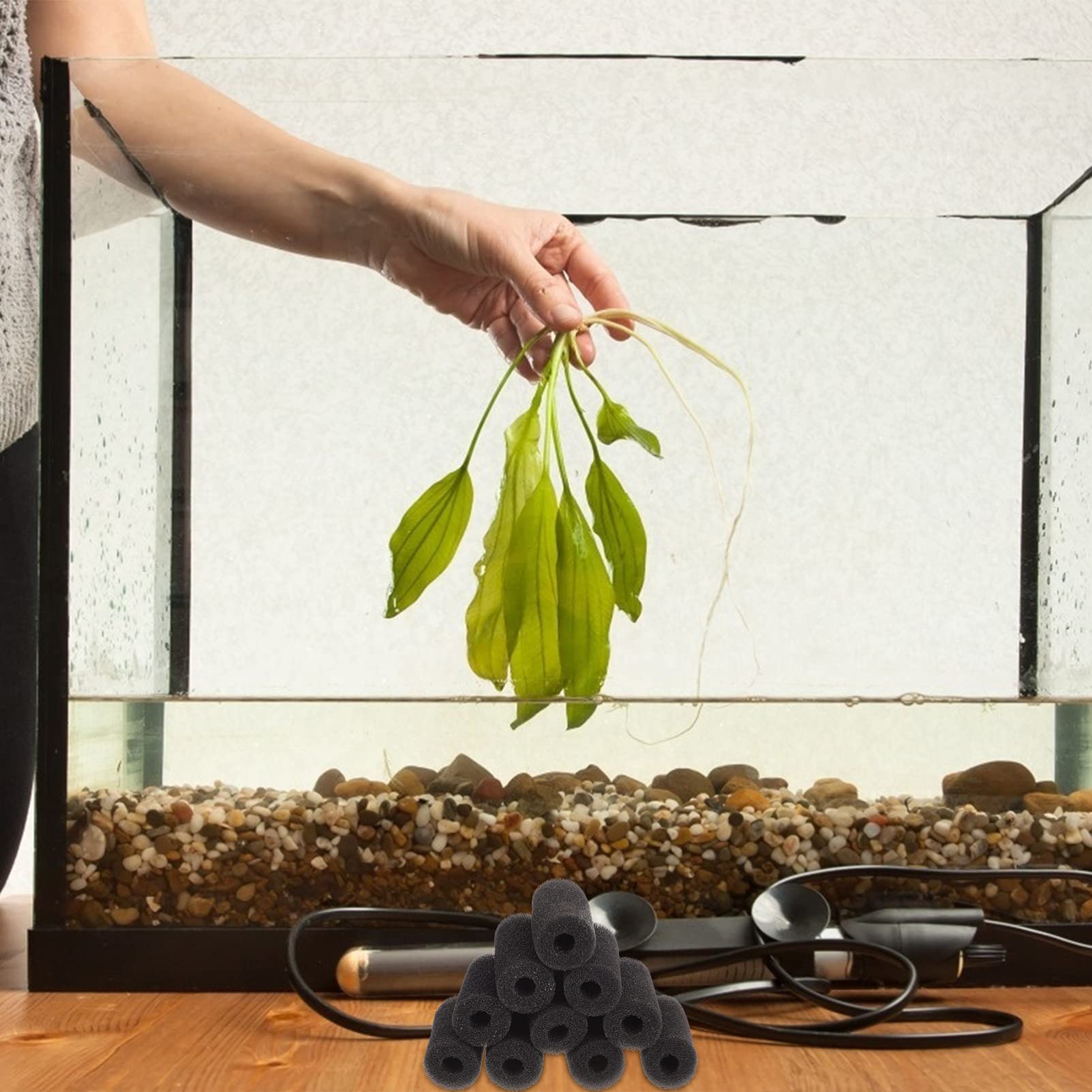 DOITOOL 10pièces Éponge Filtrante pour Aquarium Lot de Mousse pour Entrée De Filtre Évite Aspiration des Jeunes Poissons Et Crevettes Améliore La Filtration Les Aquariums Et Bassins
