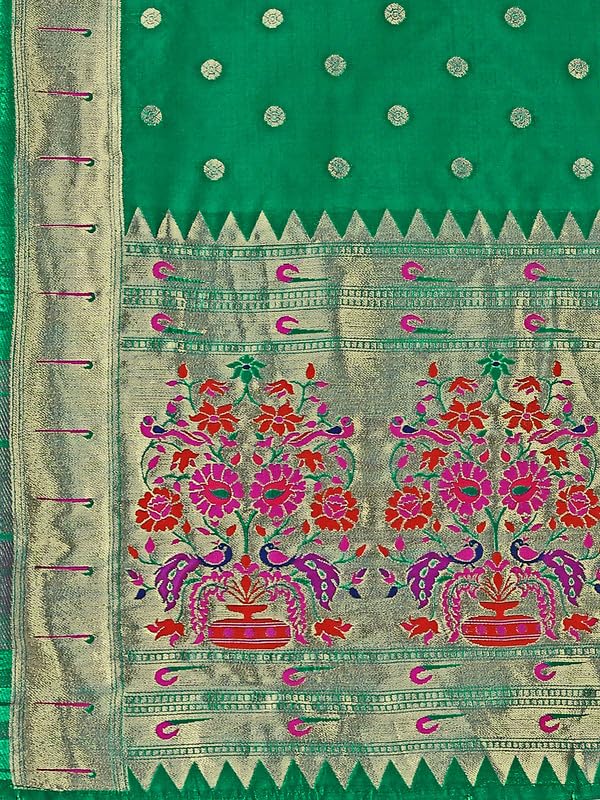 Image of DEVANGI Women's Woven Banarasi Silk Dupatta /Chunni For Women, Floral Print 1 Meter Wide and 2.3 Meter Length Printed Designer Dupatta /Chunni For Girls