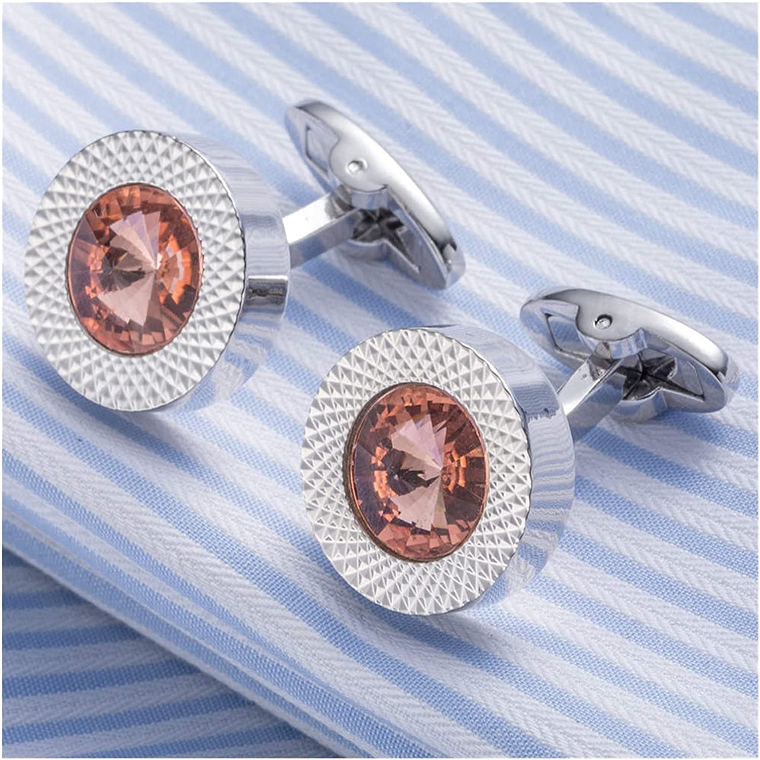 CCBUY Gemelli da Uomo Stile Elegante Polsino da Uomo Gioielli Caflink Slug Jerry Regalo Festa Abito da Sposa Bottone Rosa Cristal Gemelli Abbigliamento Accessori Moda