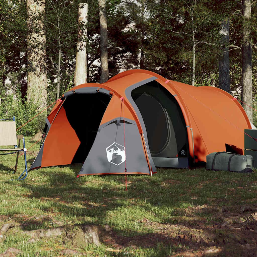 Genérico Tienda de campaña con túnel para 3 Personas Impermeable Naranja,Deportes,Actividades al Aire Libre,Camping y Senderismo,Tiendas de campaña-94392