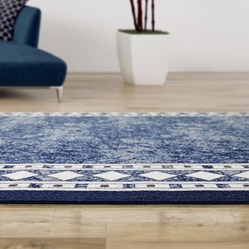 Miniatura 82 de Antep Rugs Alfombras modernas con bordes de 2 x 7 pies antideslizantes (antideslizante) de perfil bajo con parte trasera de goma para interiores
