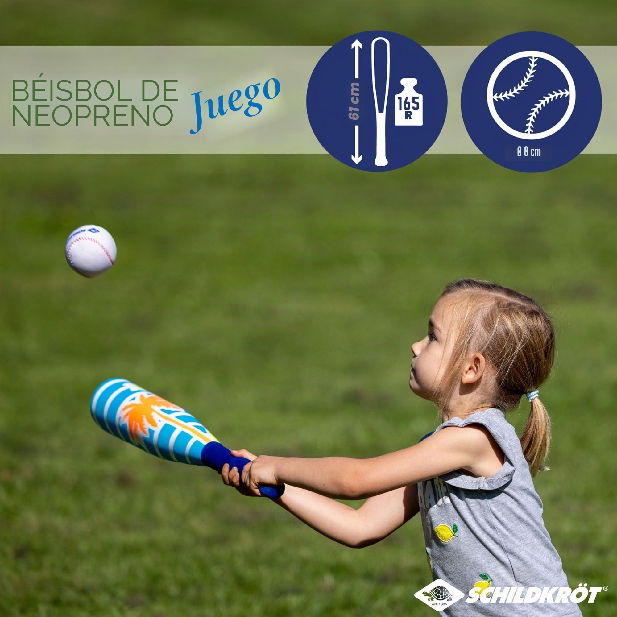 Schildkröt Juego de Béisbol de Neopreno, 1 Bate de Béisbol y 1 Pelota, 970159
