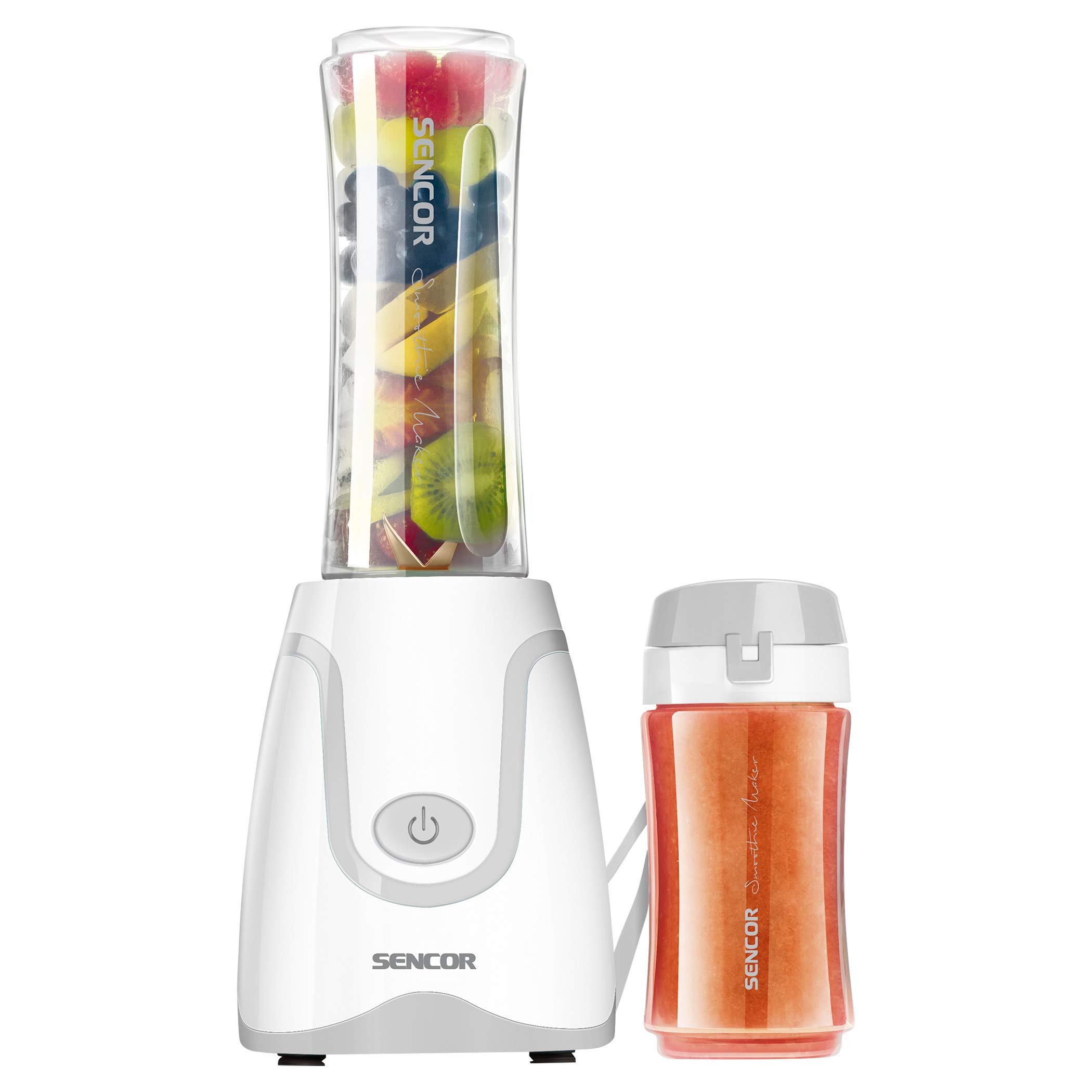 Sencor SBL2200WH 300W Smoothie Blender with 2 Impact Resistant BPA Free Bottles, White