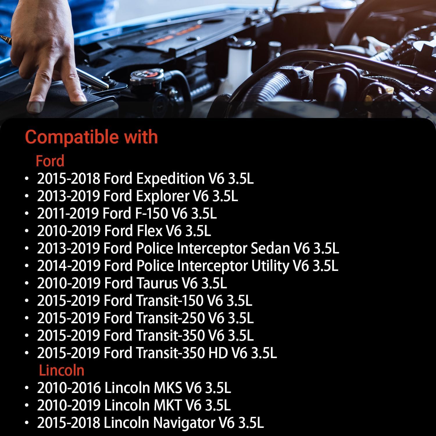 iridium spark plugs 97177 Compatible with Ford F-150 2011-2019 Explorer Transit-150 Transit-250 Transit-350 Taurus Expedition Flex Replaces LTR6CI8 BL3E12405CA CYFS12Y3 (6 Pack)