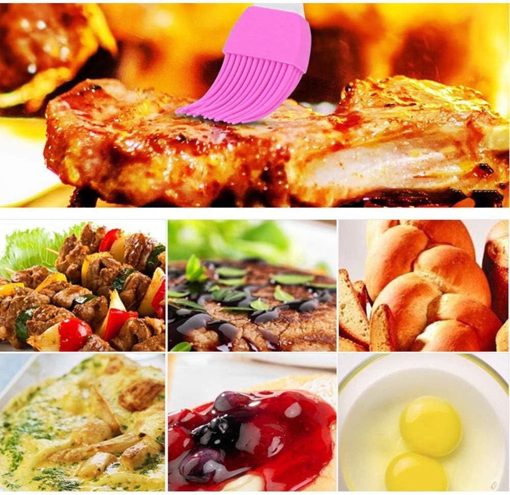 WeTest Silicone Basting Brush, Cakes and Pastry Brush, Safe Flexible Easy Clean Grill BBQ Brush, 4 Pack (Red, Yellow, Blue and Green) : Patio, Lawn & Garden