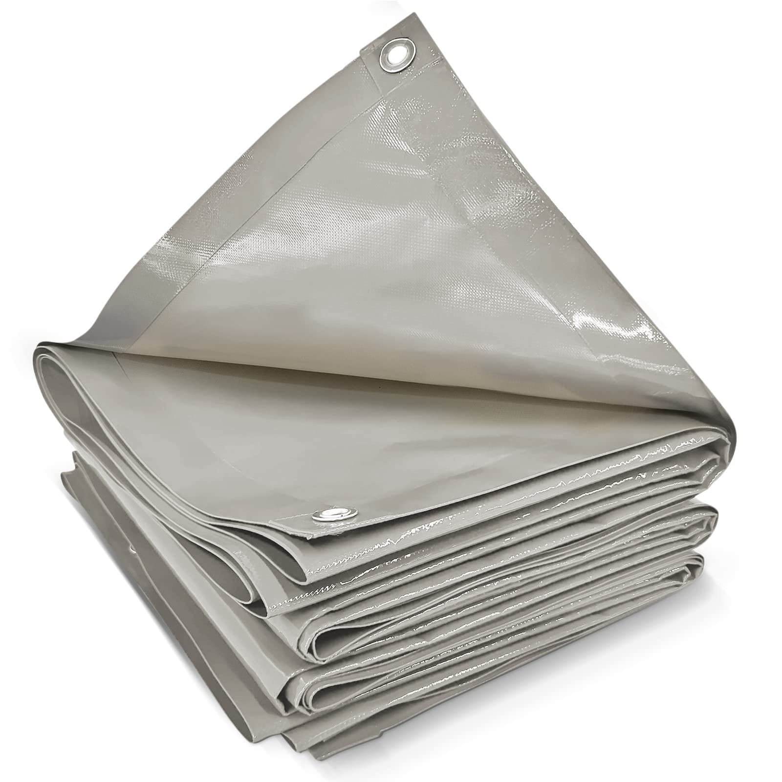 Jago® Telo Impermeabile - 2x3m, PVC 650 g/m², Impermeabile, Antipioggia, con Occhielli, Grigio - Telo Copritutto Occhiellato, Copertura, Telone Protettivo da Esterno, Legna, Campeggio