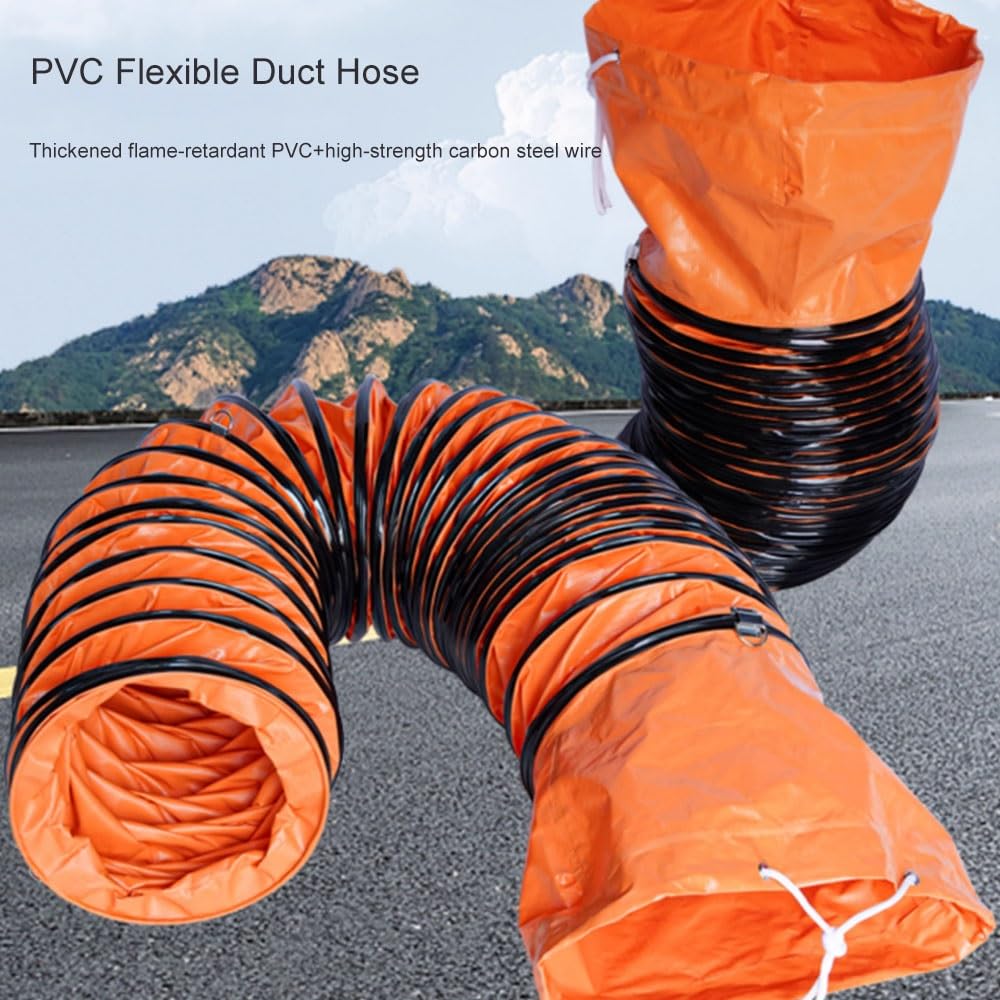 Węże kanałowe, elastyczny wąż kanałowy PVC 15-61 cm do HVAC, regulowany wąż teleskopowy dmuchawy, 5 m kanał wentylatora wyciągowego, idealny do wentylacji i przepływu powietrza