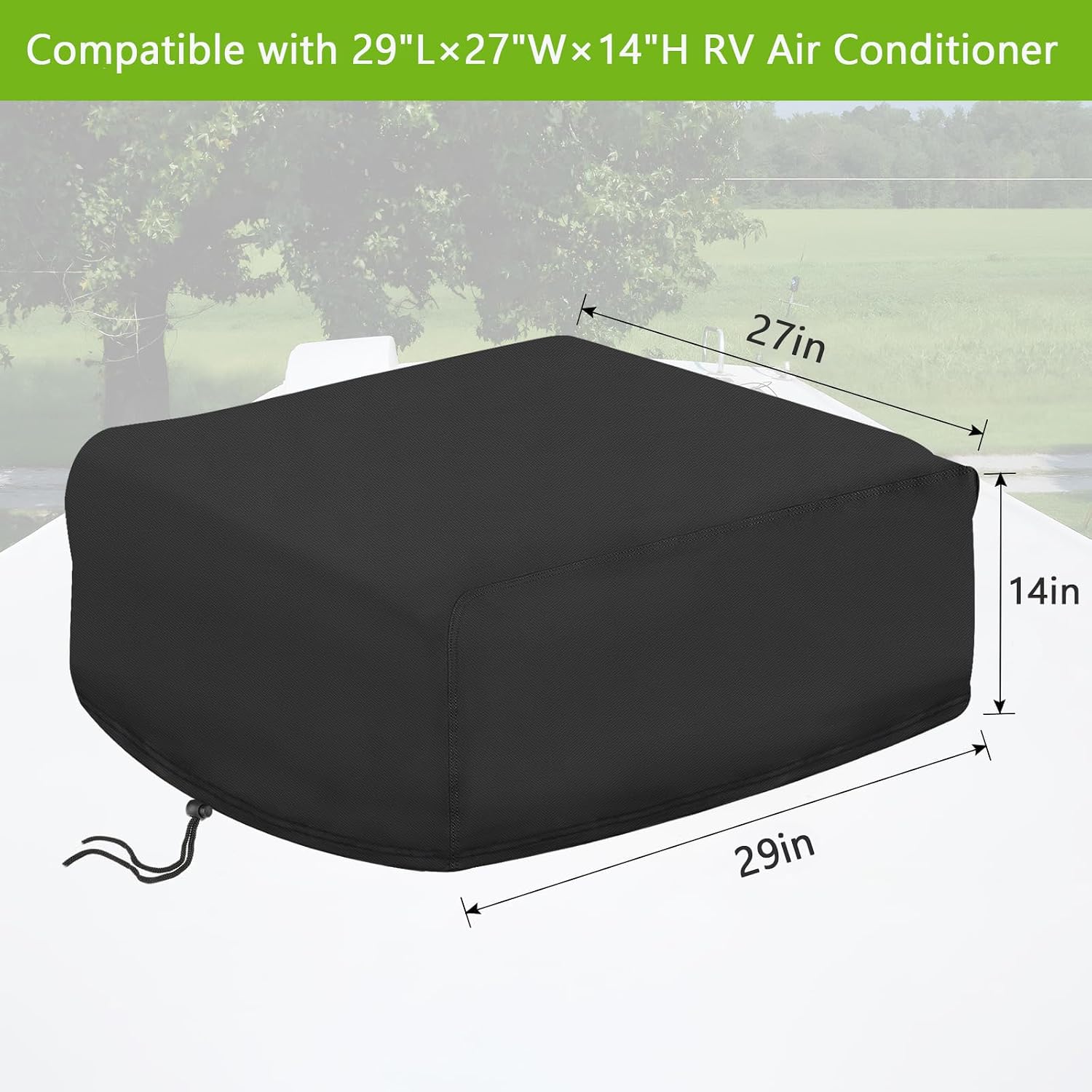 Kasla RV Air Conditioner Cover, 29" L×27" W×14" H image 2