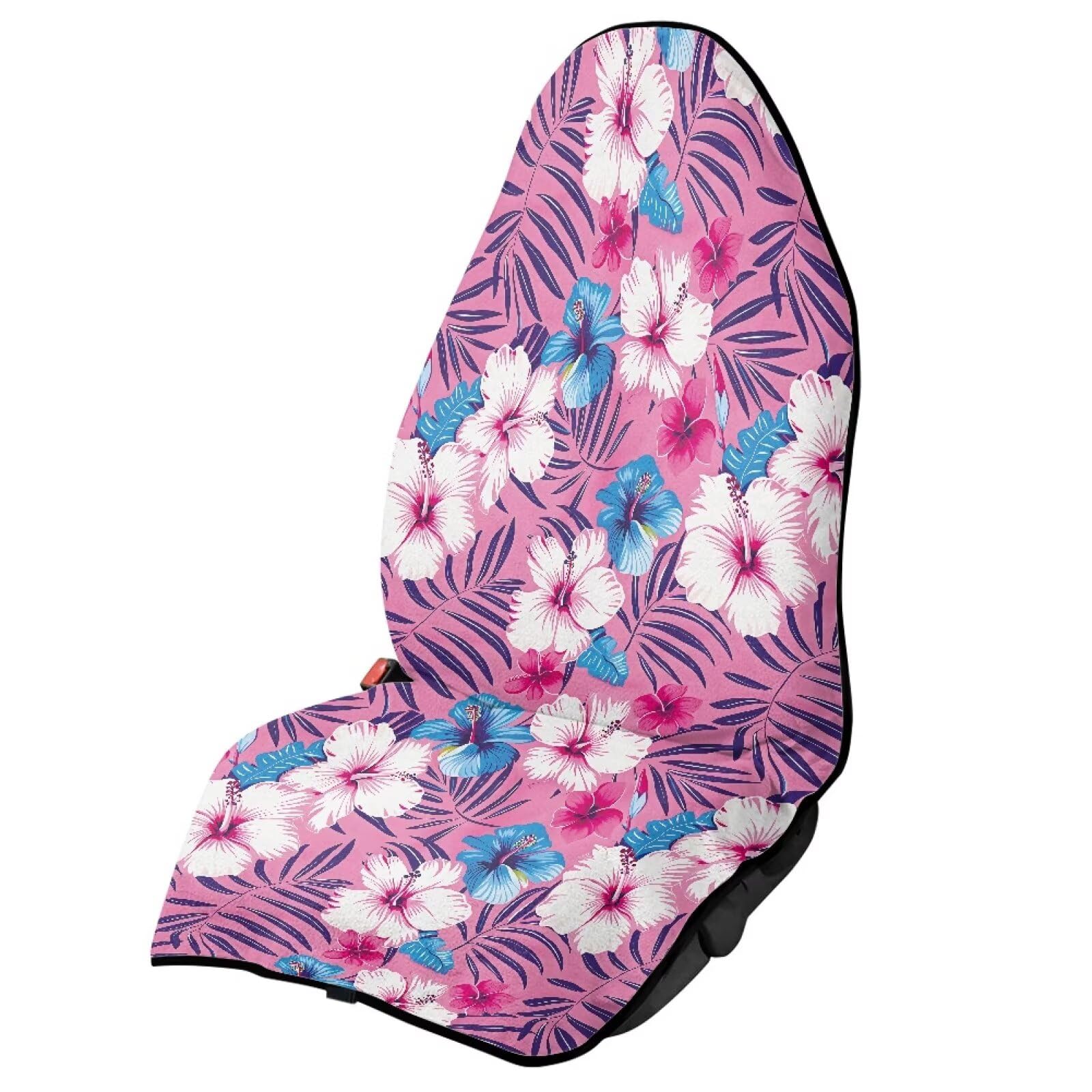 Car Seat Cover Protector Front Seats Only Waterproof Soft Boho Floral Turtle Auto Seat Covers Anti-Slip Car Seat Towel Cover for Gym Workouts Universal Fit Most Cars