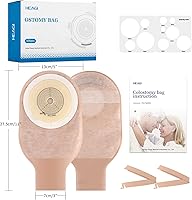 Vista 7 de 100 bolsas de colostomía, bolsas drenables de ostomía de una pieza con cierre para el cuidado del estoma de ileostomía, suministros de ostomía