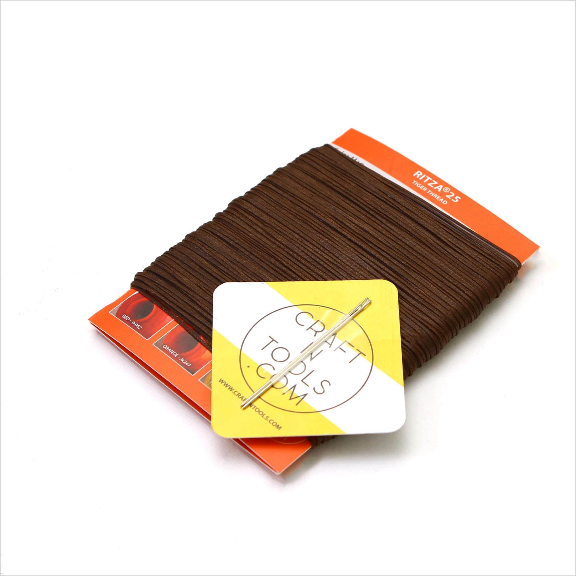 RITZA Tiger Thread for Leather Craft - Brown 0.8mm Waxed Polyester