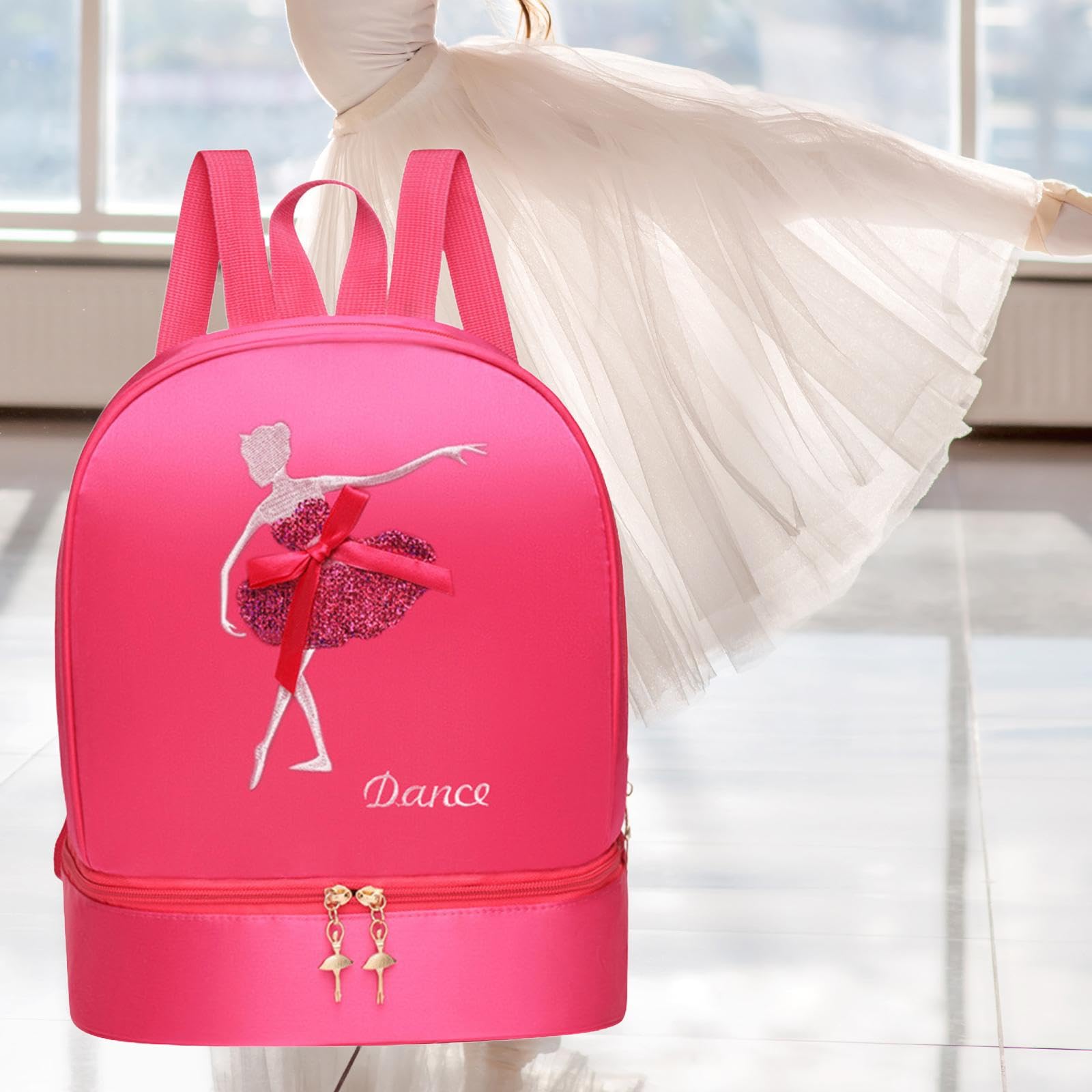 Zaino da danza classica per ragazze, Zaino da danza classica per ragazze - Borse da scuola per abiti da principessa - Zaino da ballo per escursionismo, vestito da tutu, borsa da ballo