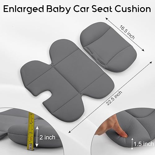 Miniatura 6 de Soporte ajustable para la cabeza del asiento de automóvil para bebé, inserto de asiento de automóvil infantil con reposacabezas adicional para