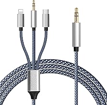 i-Phone Aux Cable, [MFI Certified] 3 in 1 USB-C 3.5mm AUX Cable, AUX Cable Compatible with iPhone 16/15/14, iPad, Sturdy and Durable (No Calling Function)
