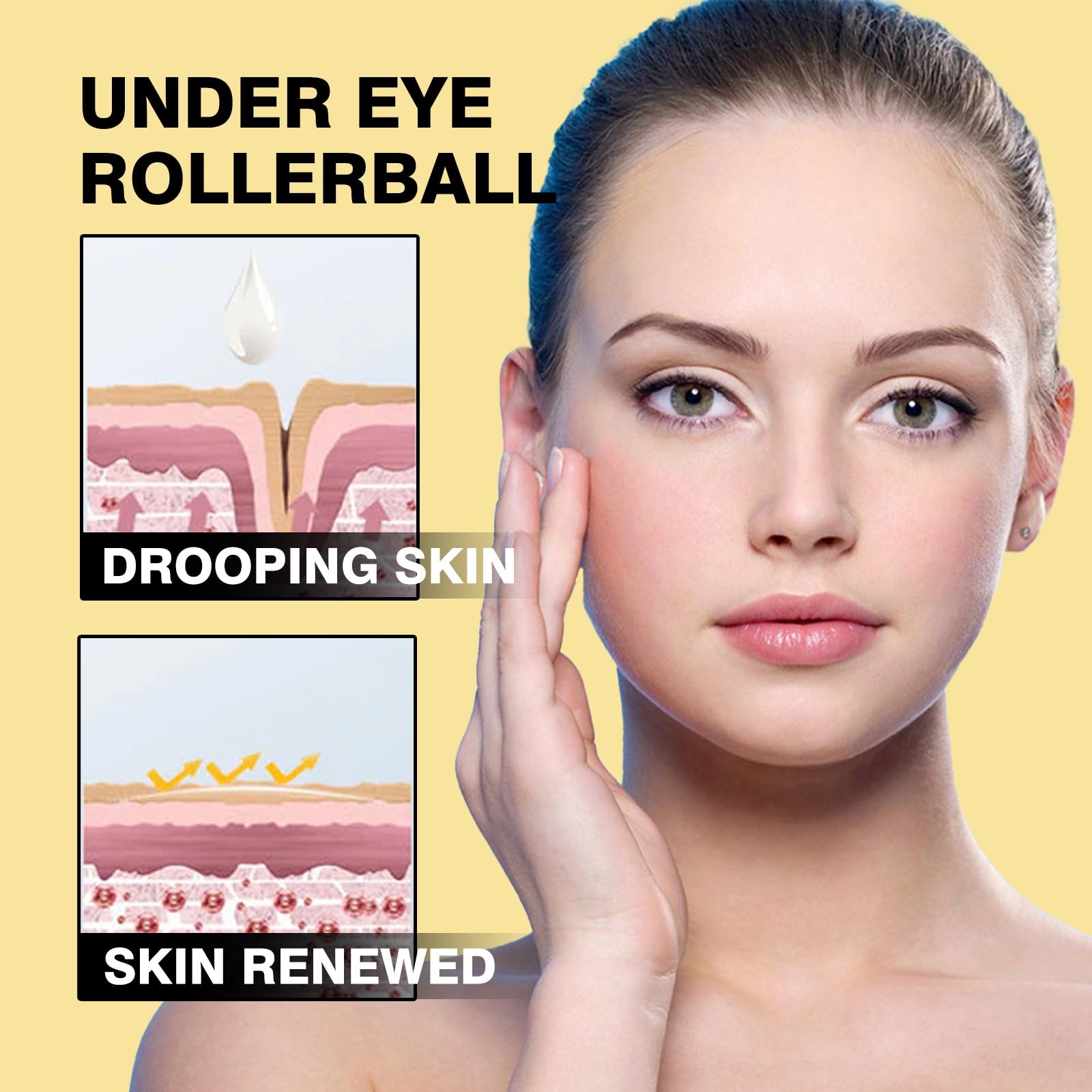Rollerball Castor Oil,Eye Roller,Castor Oil and Frankincense Eye Roller,Eye Roller Serum,Under Eye Rollerball,Eye Strain Relief,Bags Under Eyes,Anti-Wrinkle and Reduce Fine Line - Image 3