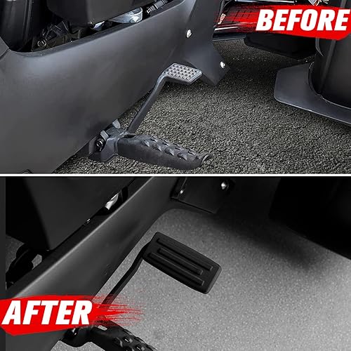 Miniatura 3 de A & UTV PRO Pedal de freno más grande para todos los modelos de Can Am Ryker, accesorios para reposapiés de freno extendido, negro, 1 unidad